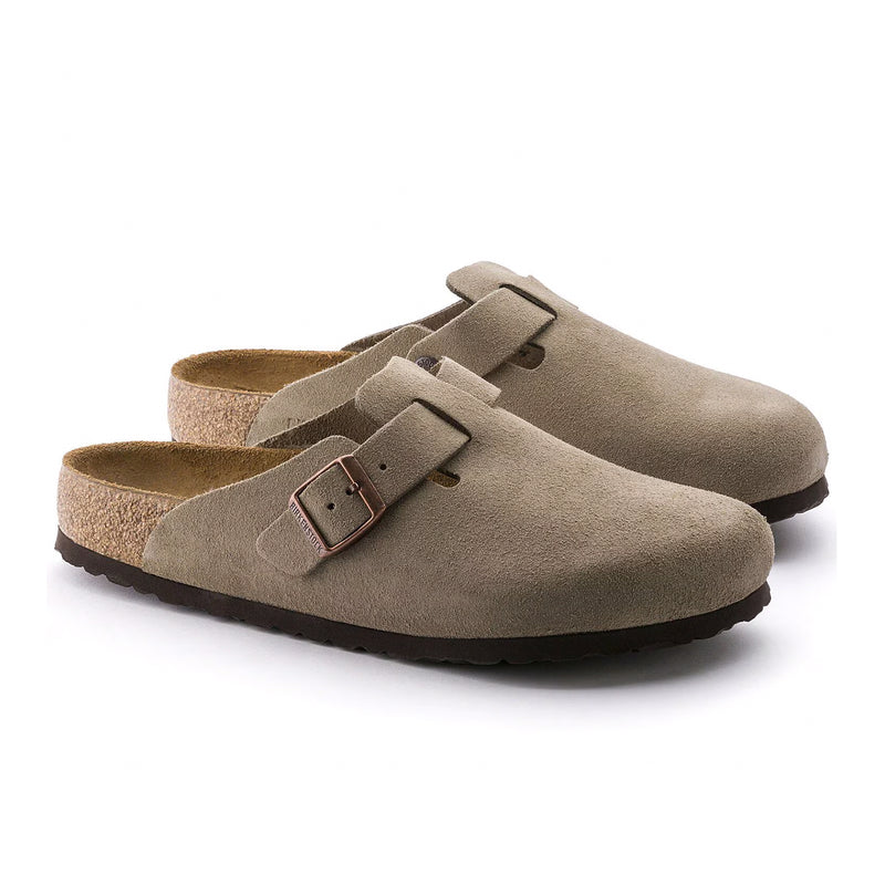 Birkenstock Boston Suede Soft Footbed Clog (Unisex) Dress-Casual - Clogs & Mules - The Heel Shoe Fitters