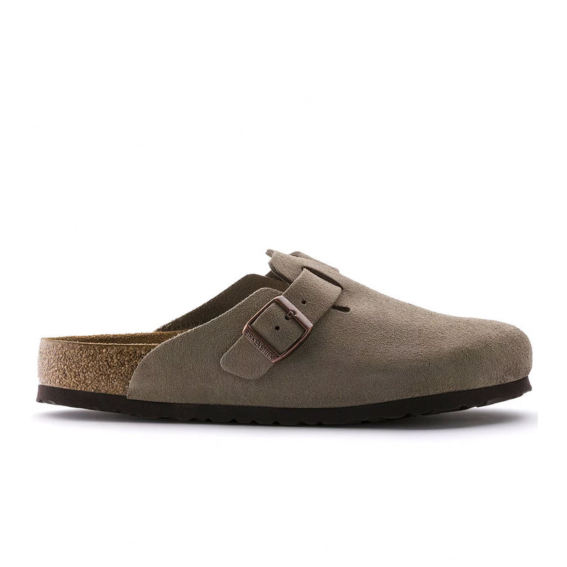 Birkenstock Boston Suede Soft Footbed Clog (Unisex) Dress-Casual - Clogs & Mules - The Heel Shoe Fitters
