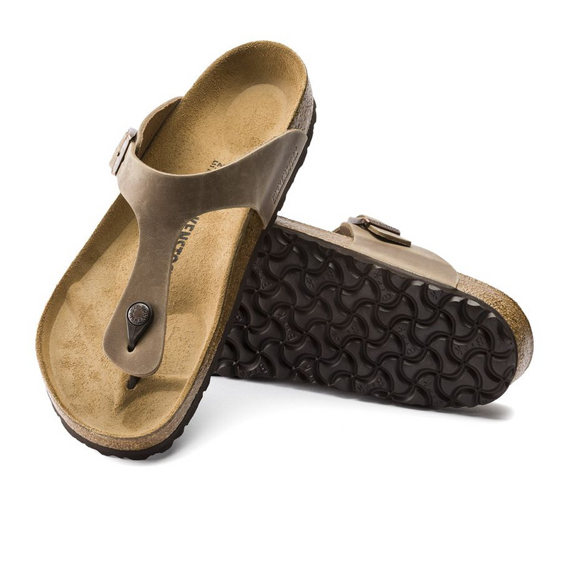 Birkenstock Gizeh Sandal (Women) - Tobacco Oiled Leather Sandal - Thong - The Heel Shoe Fitters