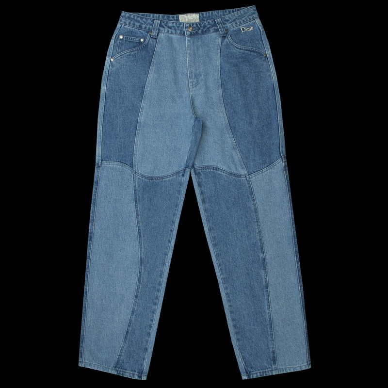 Dime | Blocked Relaxed Denim Pants Blue Washed