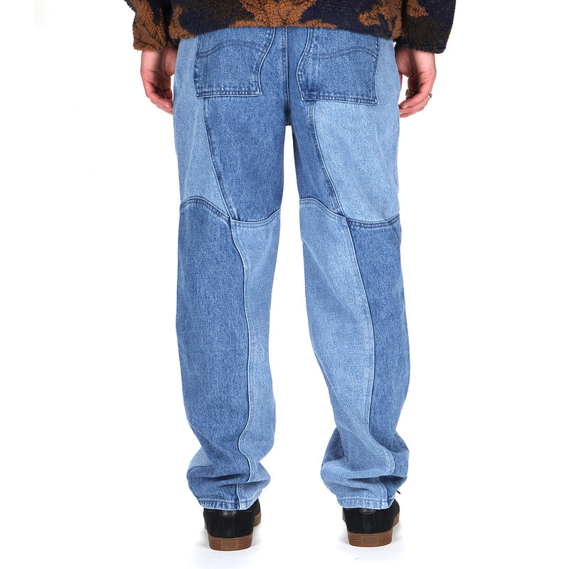 Dime | Blocked Relaxed Denim Pants Blue Washed