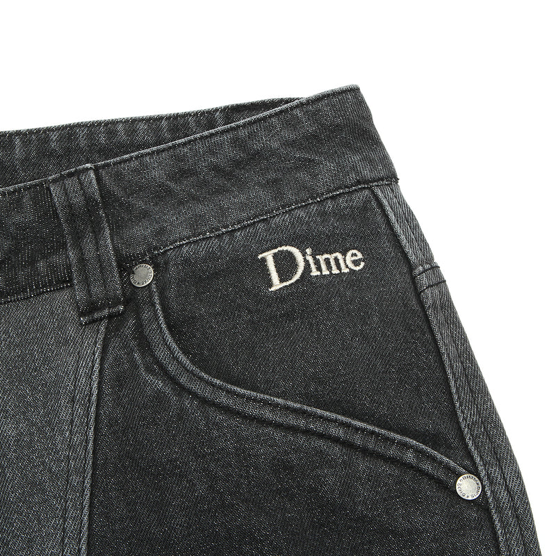 Dime | Blocked Relaxed Denim Pants Black Washed