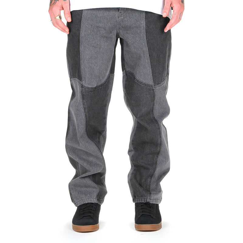 Dime | Blocked Relaxed Denim Pants Black Washed