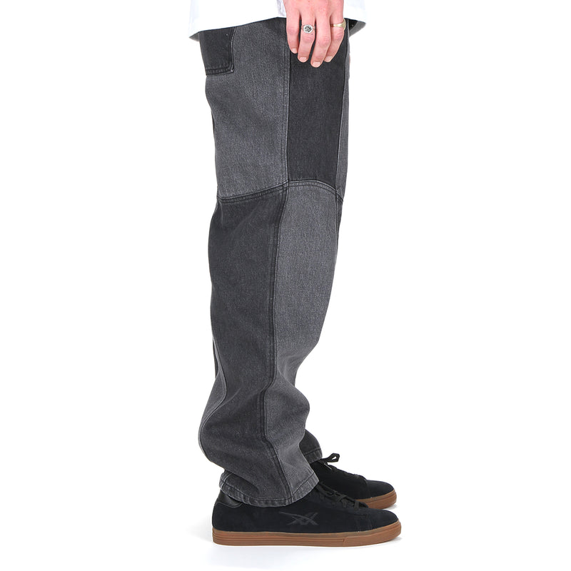 Dime | Blocked Relaxed Denim Pants Black Washed