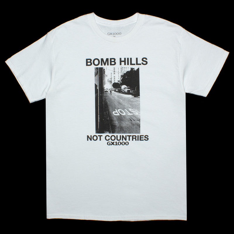 GX1000 Bomb Hills Not Countries T-Shirt Color : White