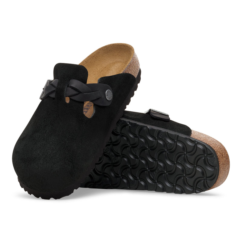Boston Braided Black Suede