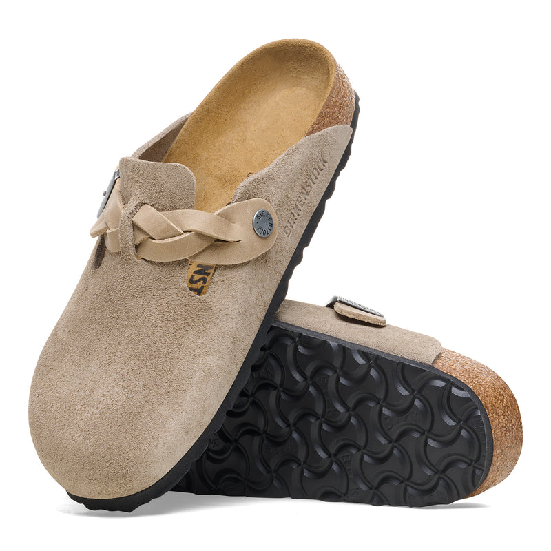 Boston Braided Taupe Suede