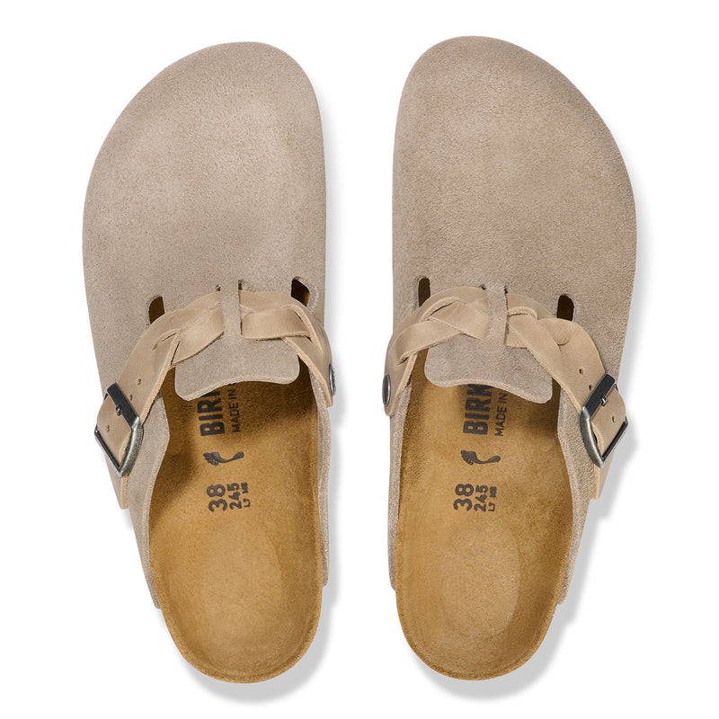 Boston Braided Taupe Suede
