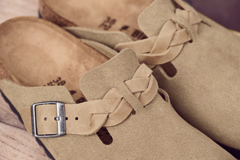 Boston Braided Taupe Suede