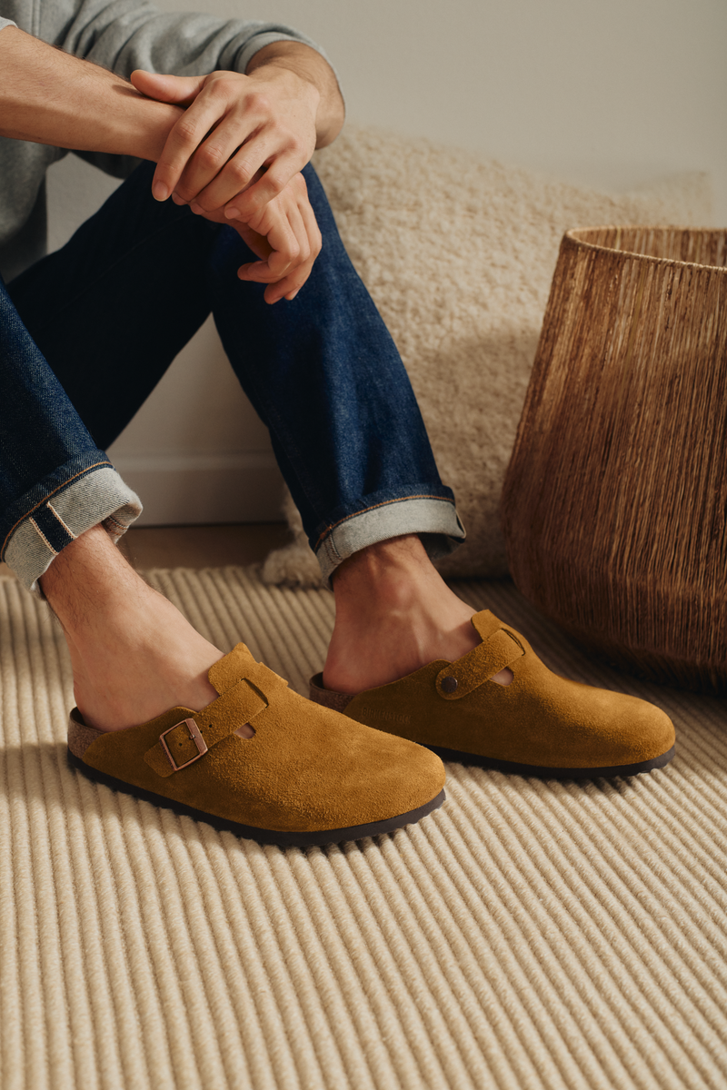 Boston Men's Soft Footbed Mink Suede