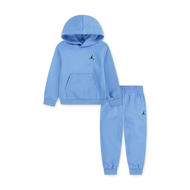Toddler fleece pullover and jogger set, university blue, with Jordan logo on chest