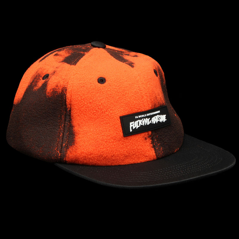 Fucking Awesome Burn Face 6 Panel Strapback Hat Orange / Black