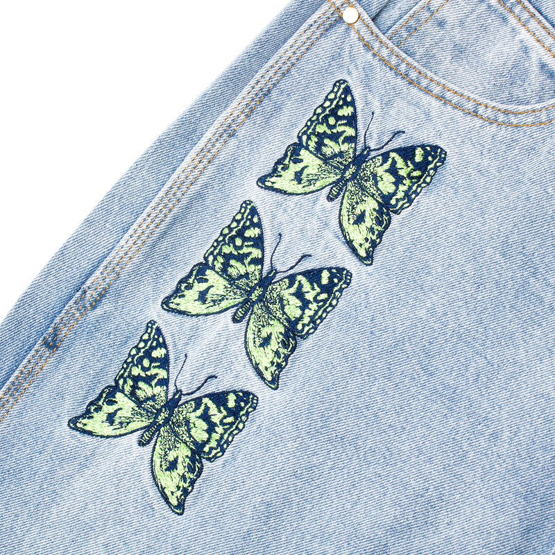 Butter Goods Butterfly Denim Jeans : Light Blue