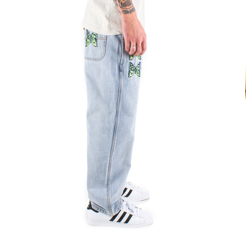 Butter Goods Butterfly Denim Jeans : Light Blue