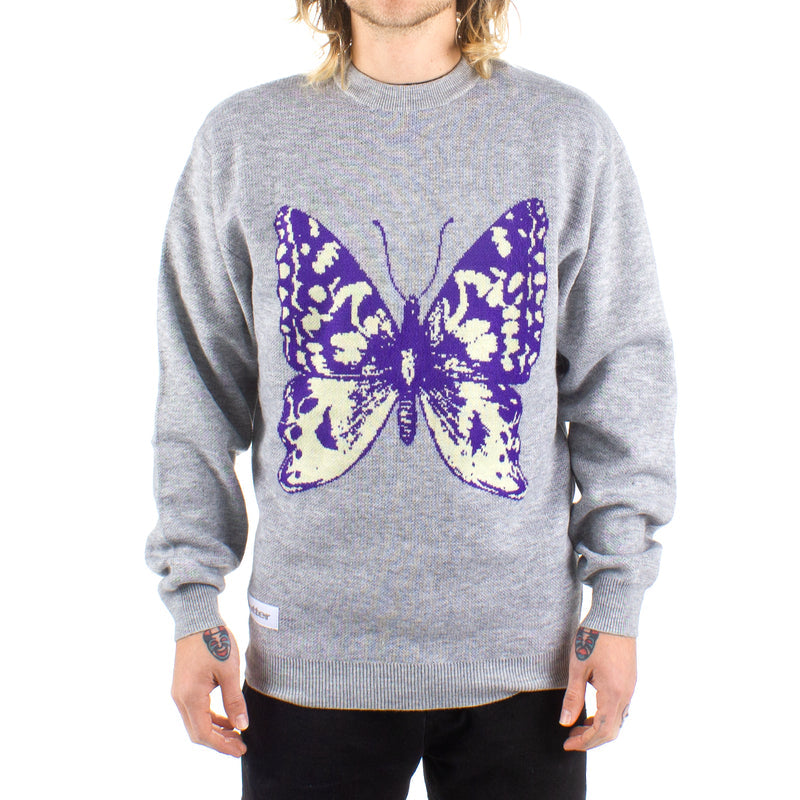 Butter Goods Butterfly Knit Sweater : Grey