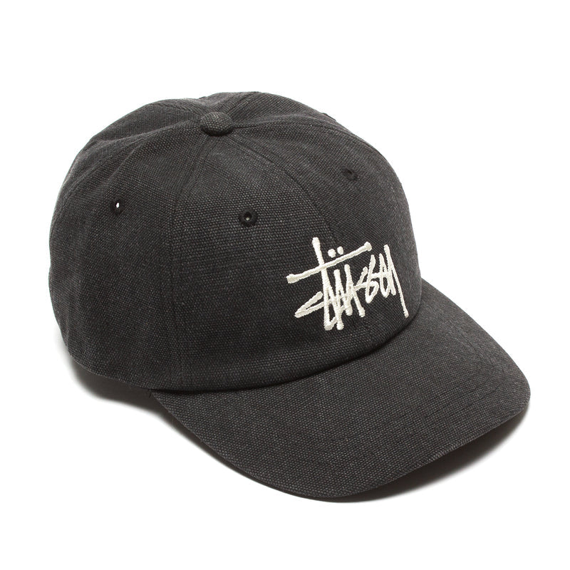 Stussy Canvas Big Basic Low Pro Hat : Black