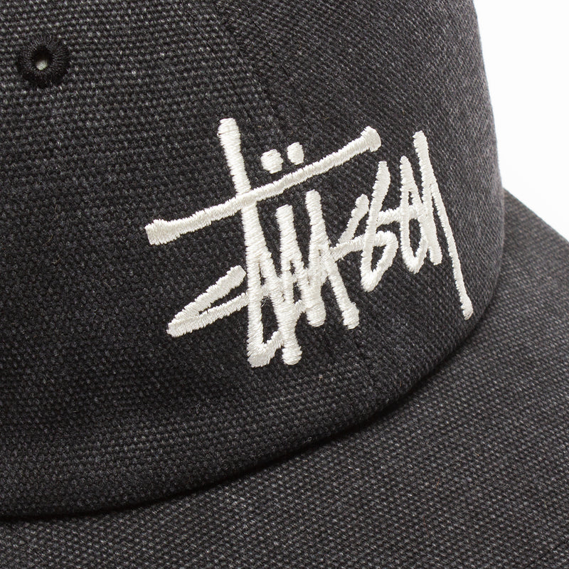 Stussy Canvas Big Basic Low Pro Hat : Black