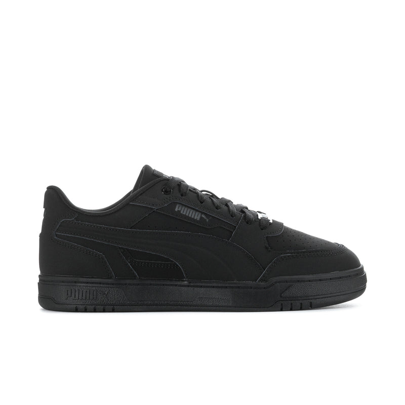 Men's black Puma low-top sneakers, lace-up with textured side panels