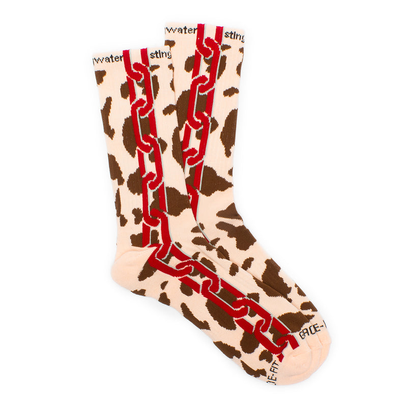 Stingwater Chain Sock Color : Brown Spotted Cow