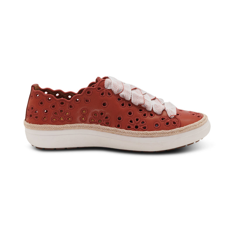 Charlotte Terracotta Lace-up