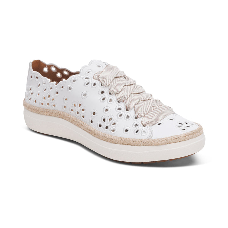 Charlotte White Lace-up