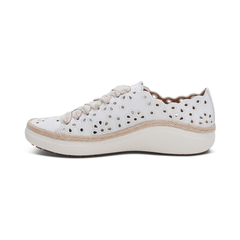 Charlotte White Lace-up