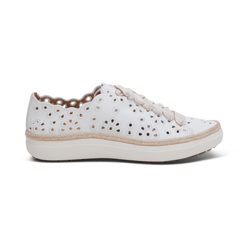 Charlotte White Lace-up