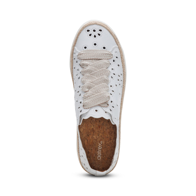 Charlotte White Lace-up