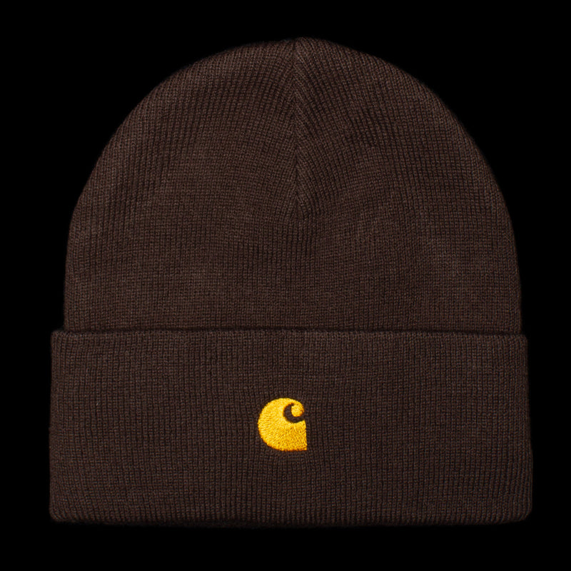 Carhartt WIP Chase Beanie Dark Umber / Gold