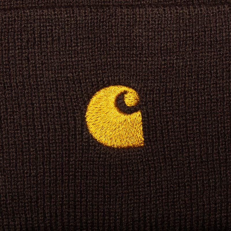 Carhartt WIP Chase Beanie Dark Umber / Gold