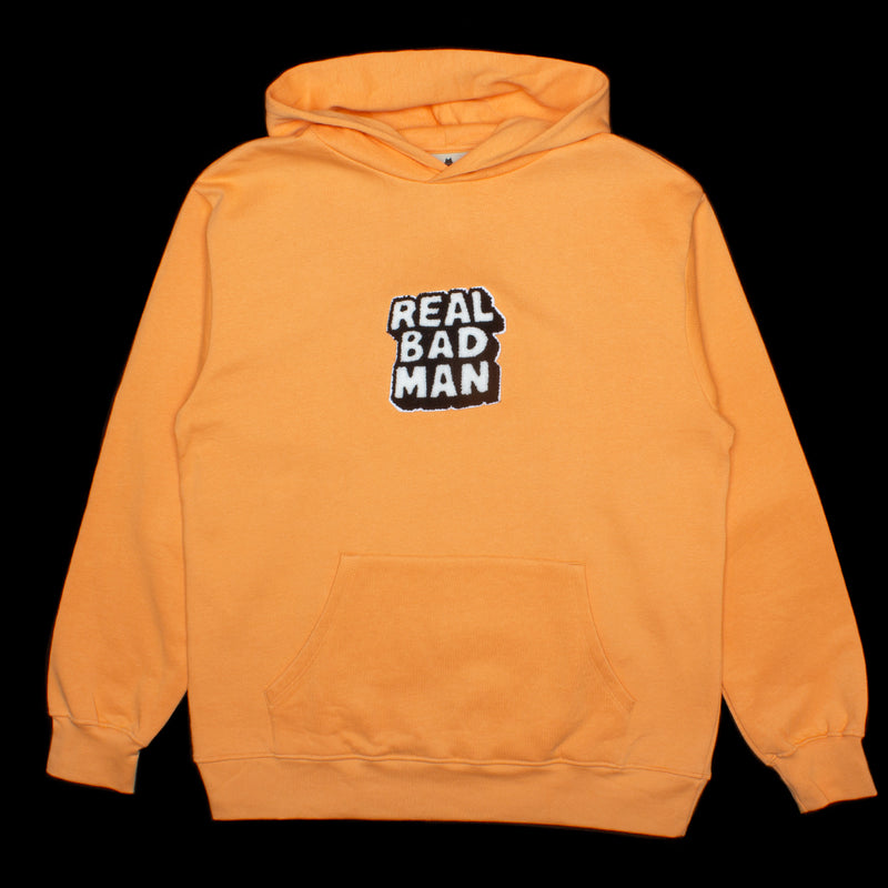 Real Bad Man Chenile Hoodie Orange Bang