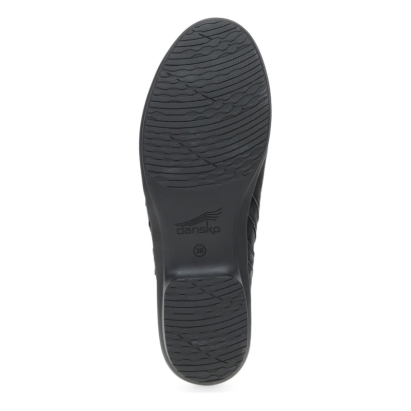 Bottom image of Cheryl Wide Black Burnished Nubuck