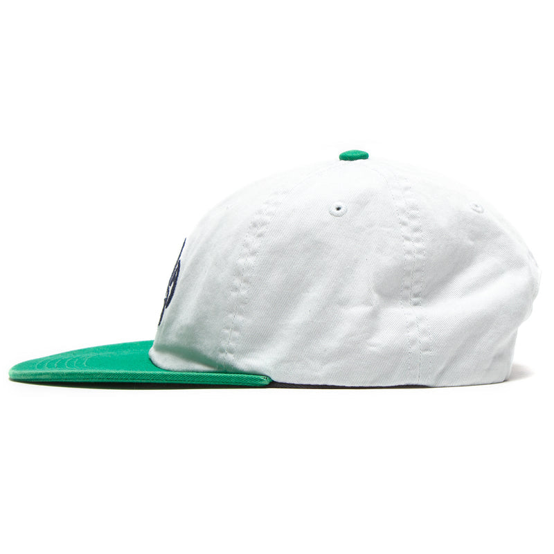 by Parra Circle Tweak Logo 6-Panel Hat  Off White / Green