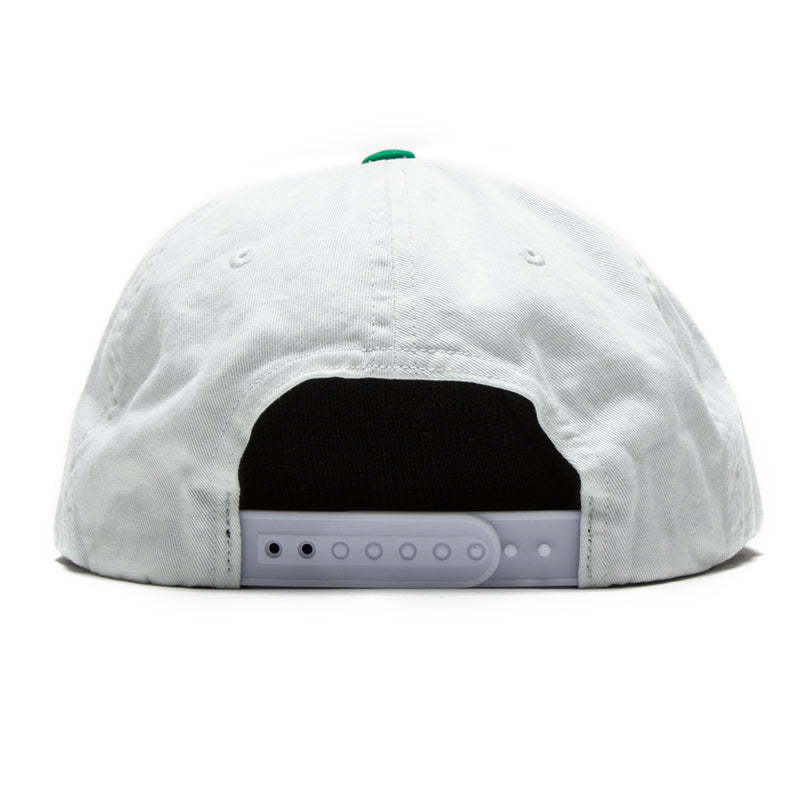 by Parra Circle Tweak Logo 6-Panel Hat  Off White / Green