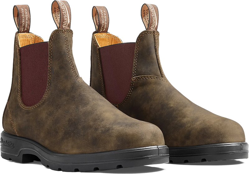Unisex Blundstone Classic #585 Chelsea in Rustic Brown. Sku: 585-RUSTICBRN