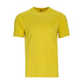 Men's mango yellow crew-neck T-shirt with short sleeves