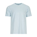 Men's crew-neck T-shirt, light blue short sleeves