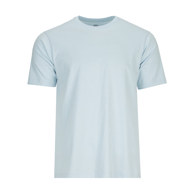 Men's crew-neck T-shirt, light blue short sleeves