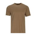 Mens crew-neck t-shirt in toasted coconut brown, short sleeves