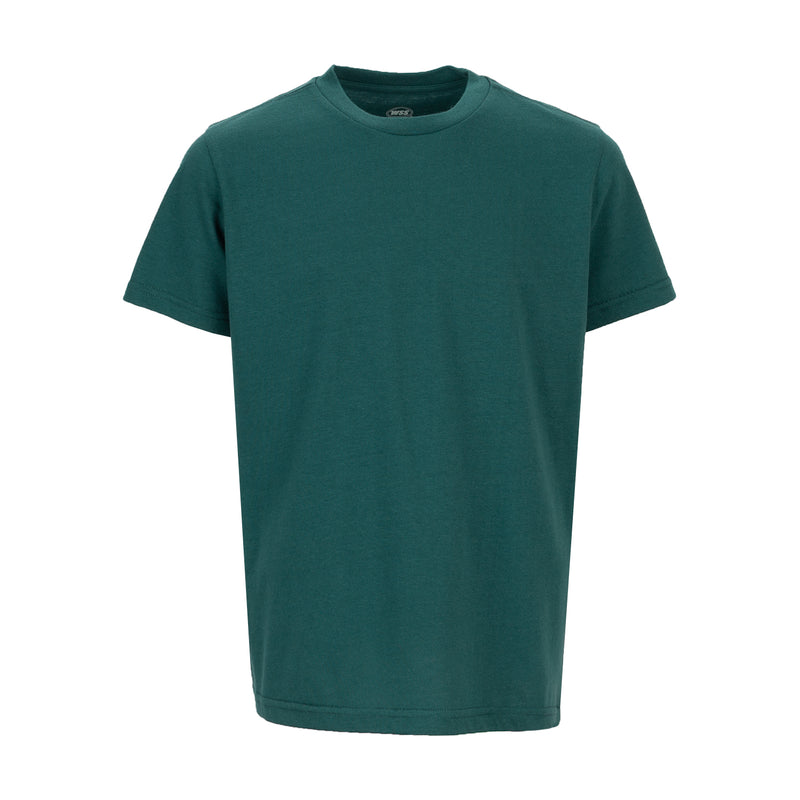Youth crew-neck T-shirt, dark teal, short sleeves