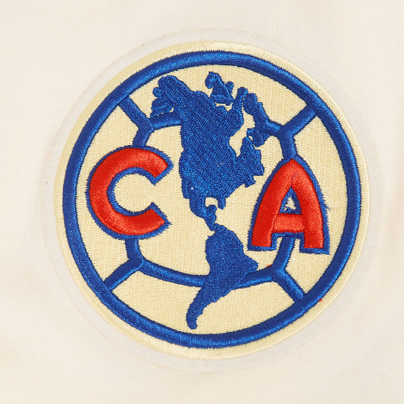 Embroidered crest patch with blue globe and red C and A letters