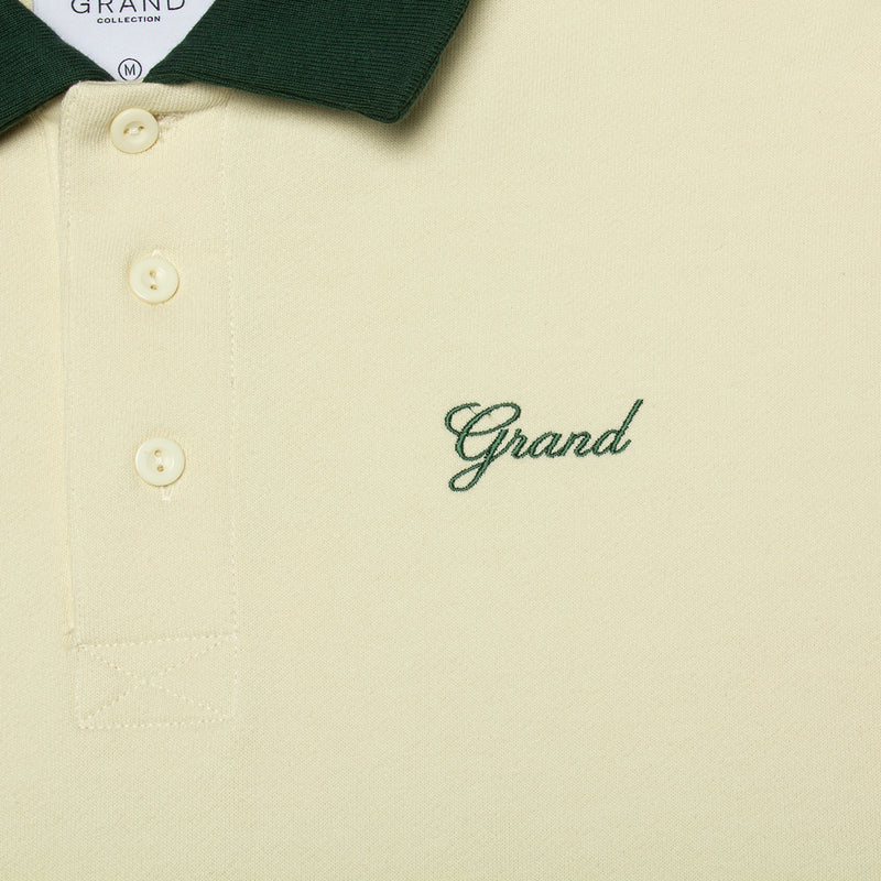 Grand Collared Sweatshirt Color : Cream / Forest