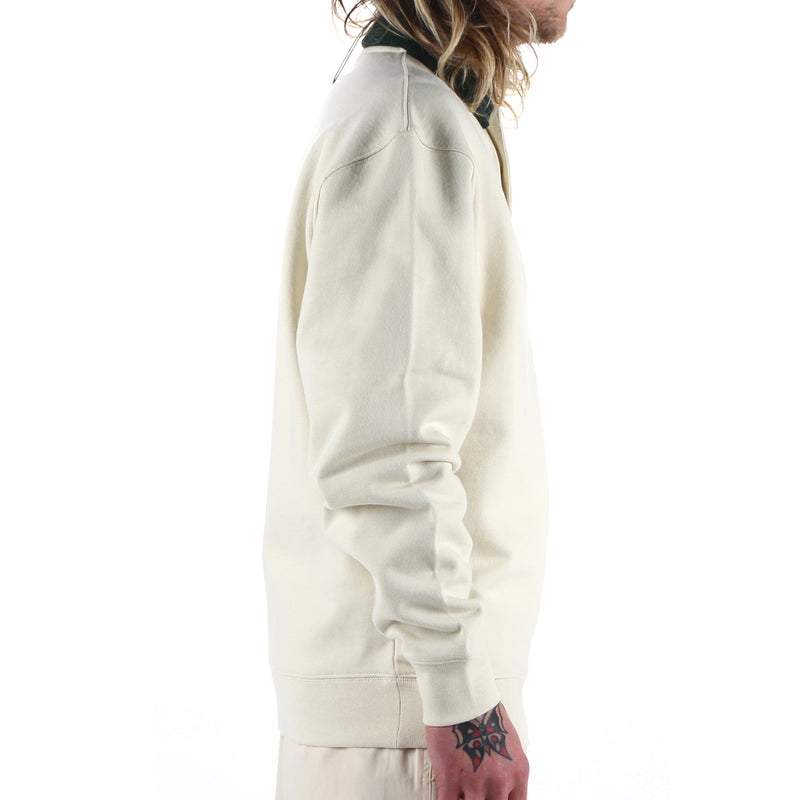 Grand Collared Sweatshirt Color : Cream / Forest
