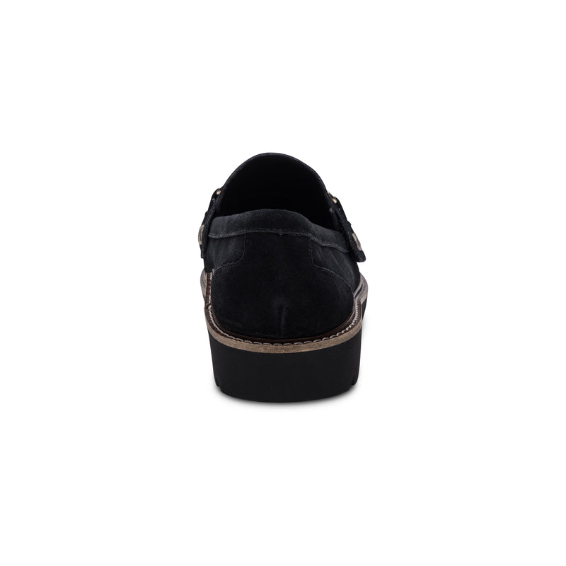 Collette Black Suede Loafer