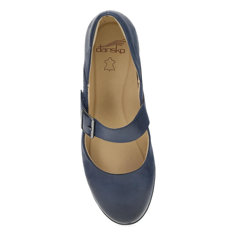 Top image of Collette Navy Burnished Nubuck