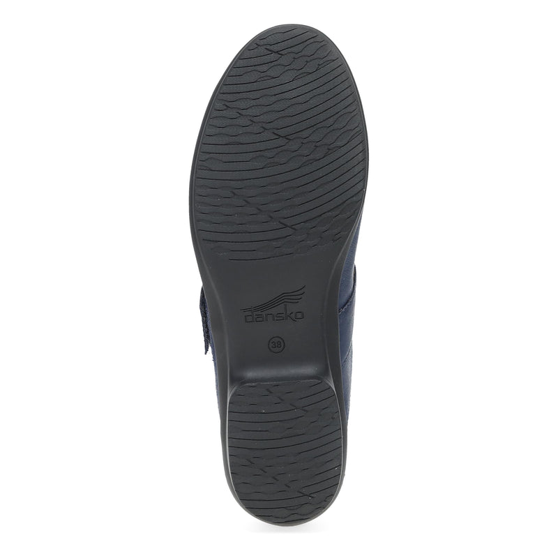 Bottom image of Collette Wide Navy Burnished Nubuck