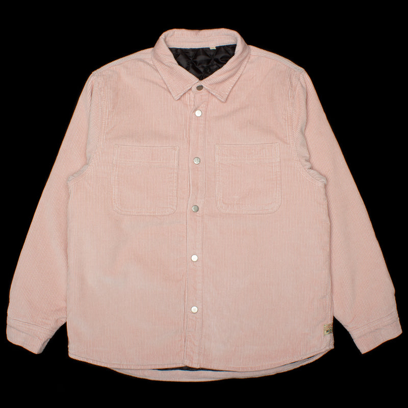 Stussy Cord Quilted Overshirt : Washed Pink