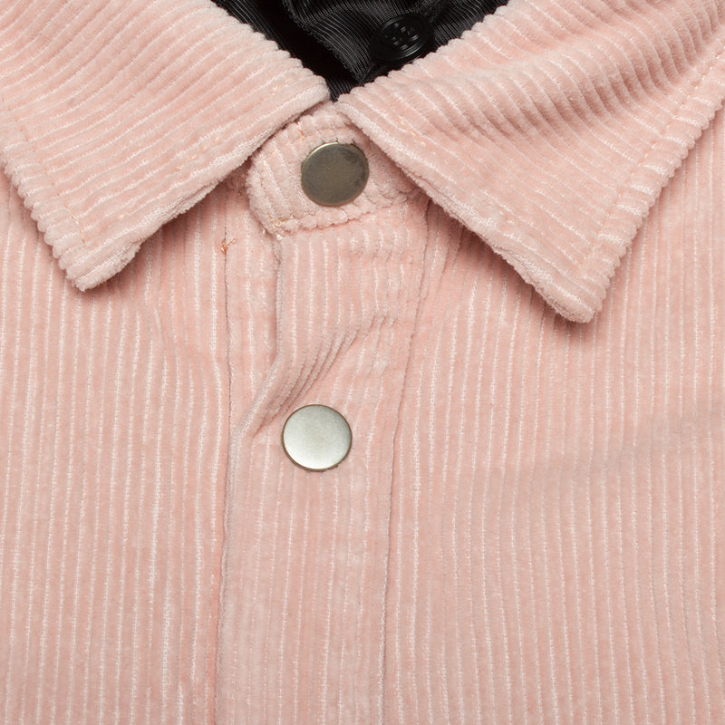 Stussy Cord Quilted Overshirt : Washed Pink