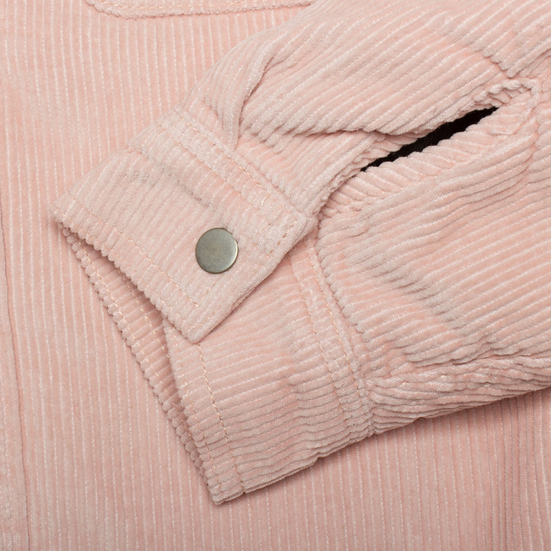 Stussy Cord Quilted Overshirt : Washed Pink