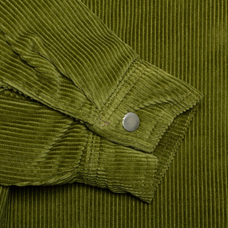 Stussy Cord Quilted Overshirt : Olive